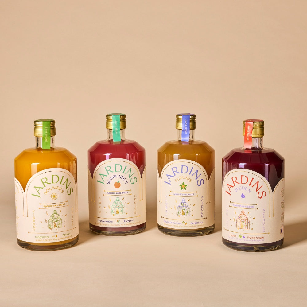 Apritif sans alcool bio pour cocktails sans alcool jardins  Jardins