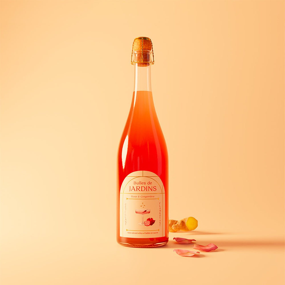 Bulles de Rose & Gingembre - 75 cL - Jardins - cocktail sans alcool